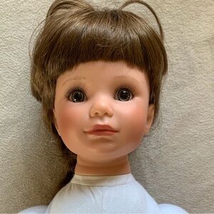 Susan Wakeen Collectible Doll Beautiful Long Hair 21” Doll Signed Brown Eyes